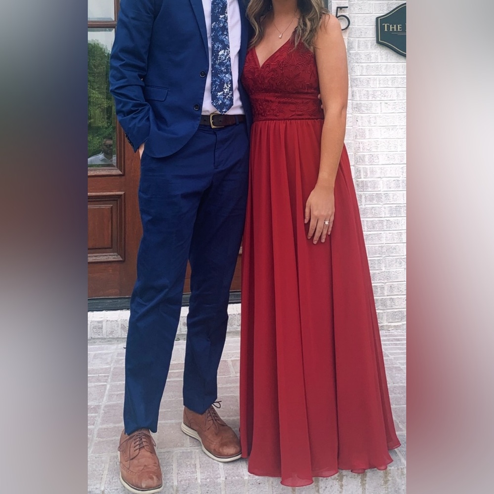 Kennedy Blue “Cameron” Bridesmaids Dress in color Claret